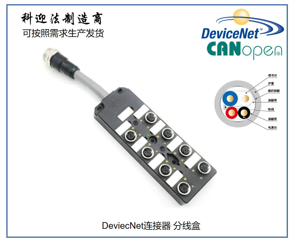 NMEA 2000 Aviation Plug Mini Cable Main Prefabricated Cable M12 7/8 Flange Socket Connector