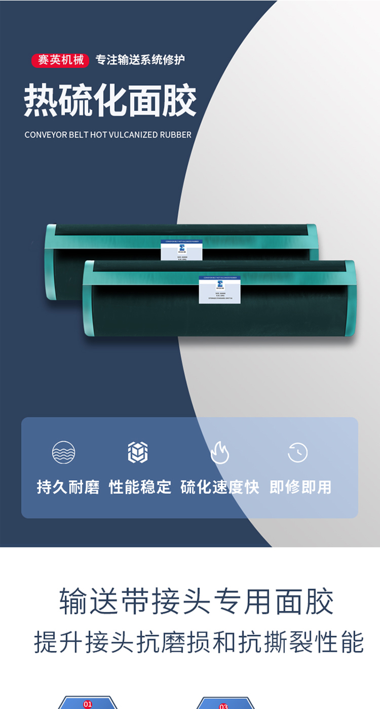 High strength adhesive series for heat vulcanized joint materials of conveyor belts