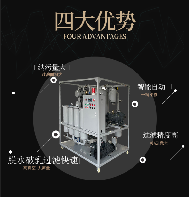 Qinneng ZYD Transformer Oil Filter Double stage Vacuum Transformer Hot Oil Circulation Filtration High Efficiency Vacuum Oil Injection