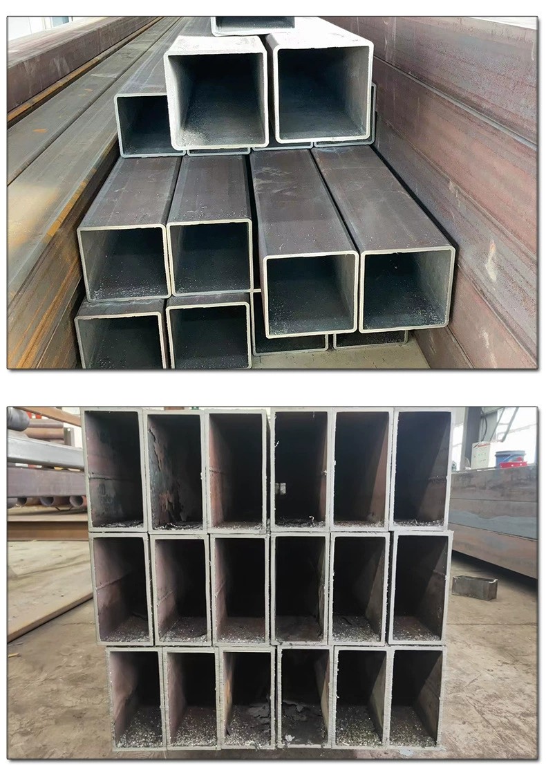 Manufacturer's hot-rolled square tube, cold-rolled square tube, Q355 square tube, galvanized tube, all specifications can be laser cut, punched, and welded