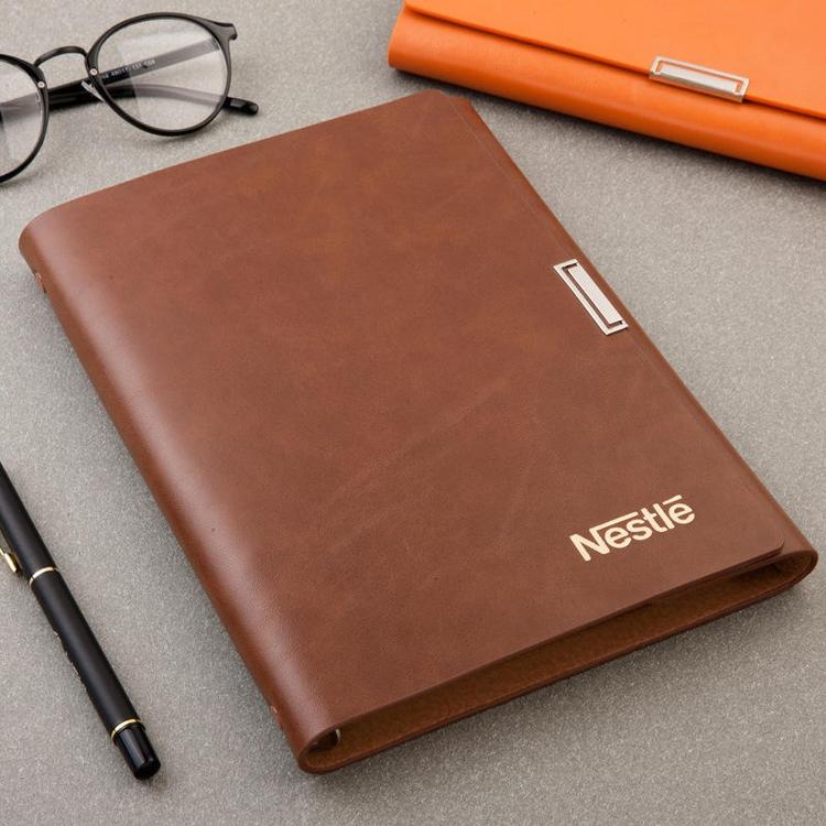 Manufacturer A5 Business Office Book Customized Logo Flatback Creative Imitation Leather 25K Notebook