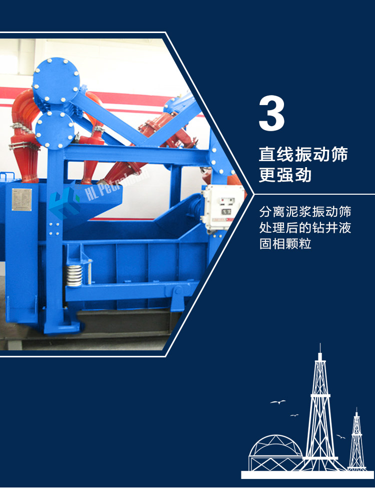 Drilling fluid cleaner, mud treatment integrated machine, sand and mud removal, vibrating screen, three in one