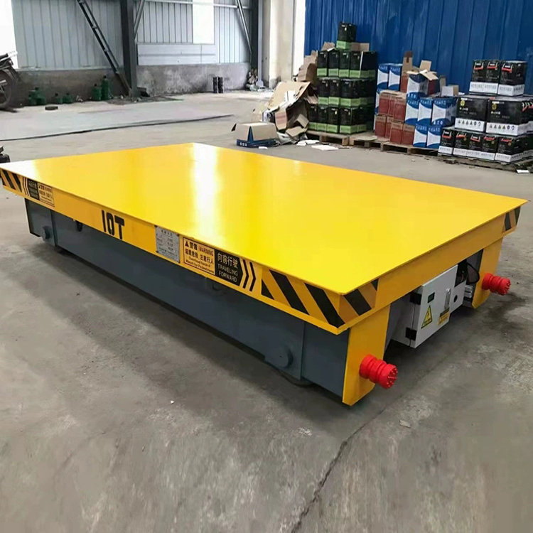 10 ton electric flat car trackless transport flat car 1 ton -50 ton KPW tool Flatbed trolley manufacturer