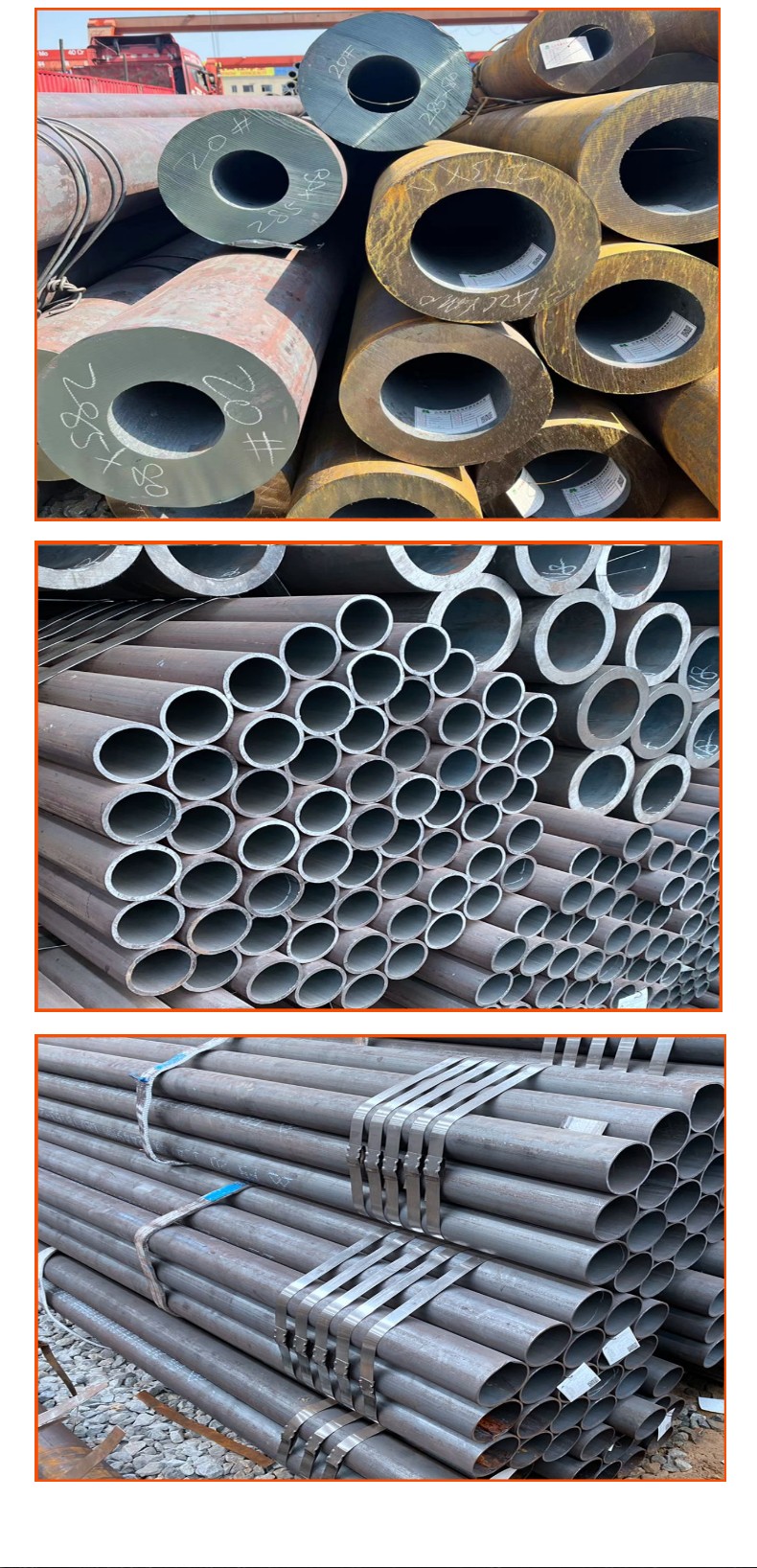 SA210c seamless pipe q345b seamless steel pipe factory 25310 high-pressure boiler pipe rust removal and sandblasting