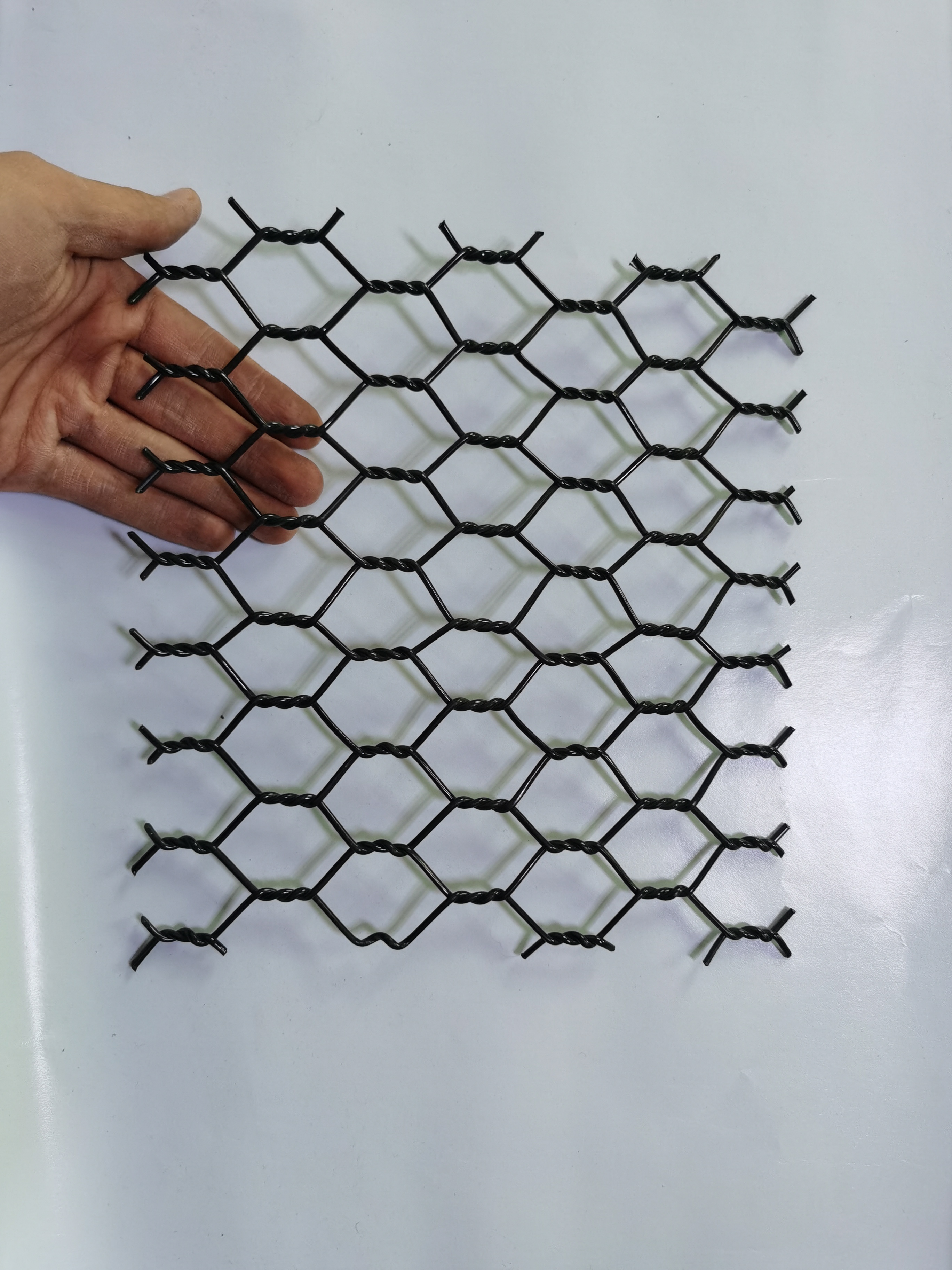 PET hexagonal mesh, polyester gabion mesh, PVC/PE coated gabion mesh for seawater aquaculture, corrosion resistance