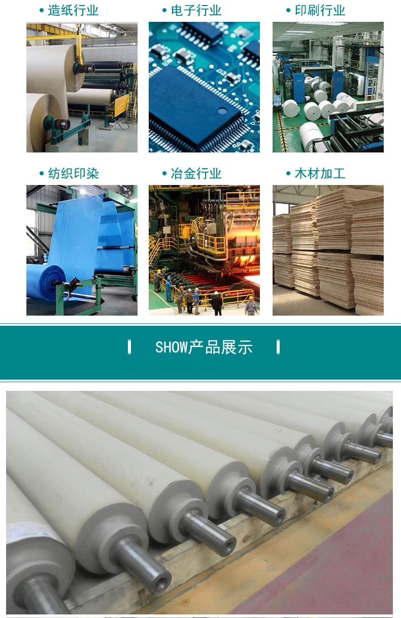 Large printing machine, spray painting machine, coating machine roller, industrial steel and aluminum rubber roller