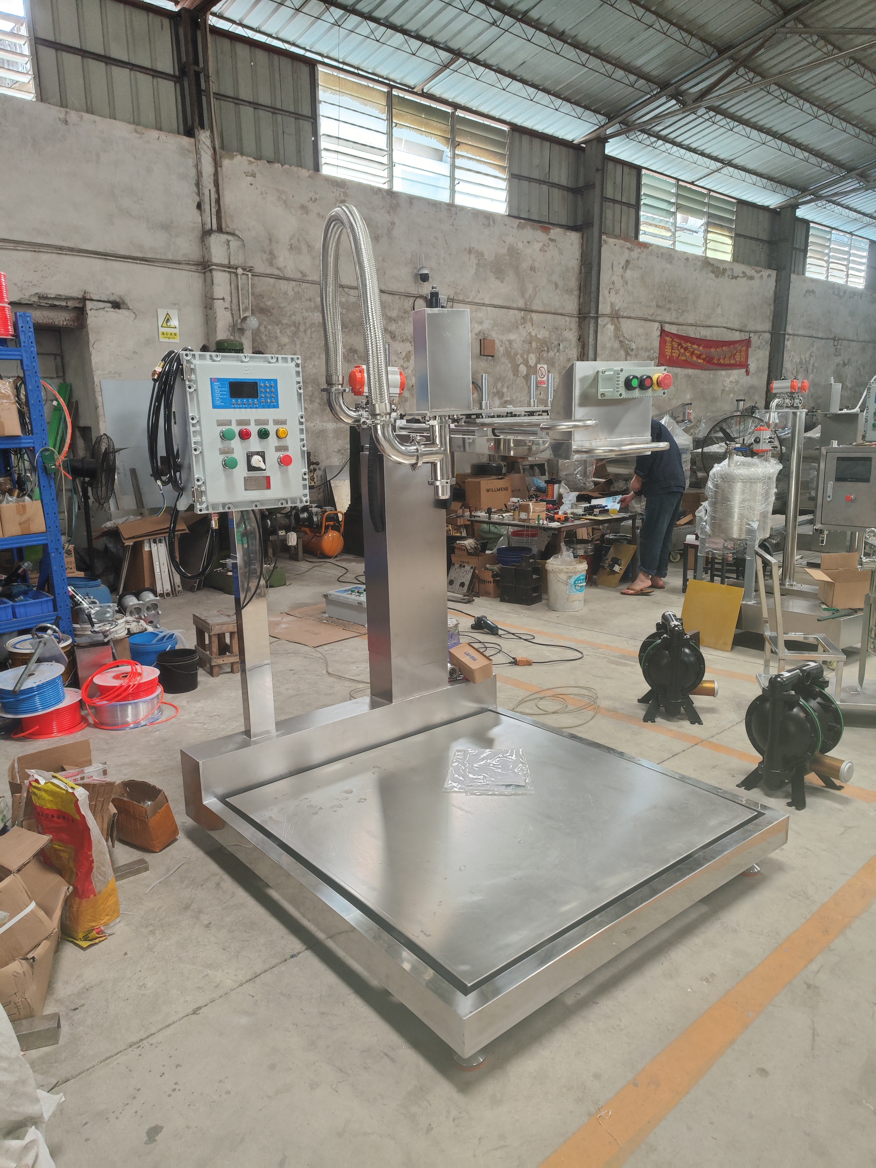 1000L Paint&Solvent Semi-Auto Filling Machine with Chemical IBC Tank/Barrel/Tote