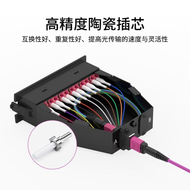 MPO光纤跳线8/12芯集束OM3/OM4光纤线 MPO-LC型散出跳线 40/100G