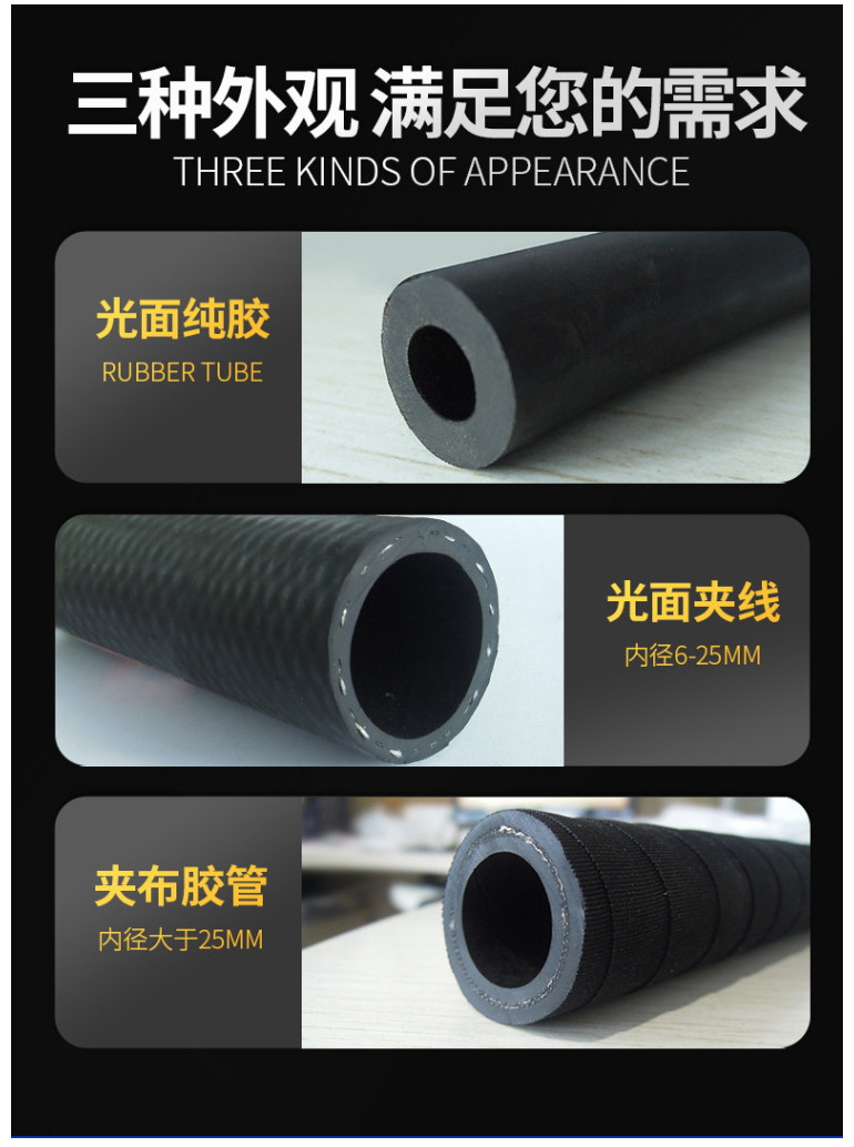 Kexing Engineering Machinery Hydraulic Rubber Tube Winding and Weaving Rubber Tube High Temperature and High Pressure Resistance