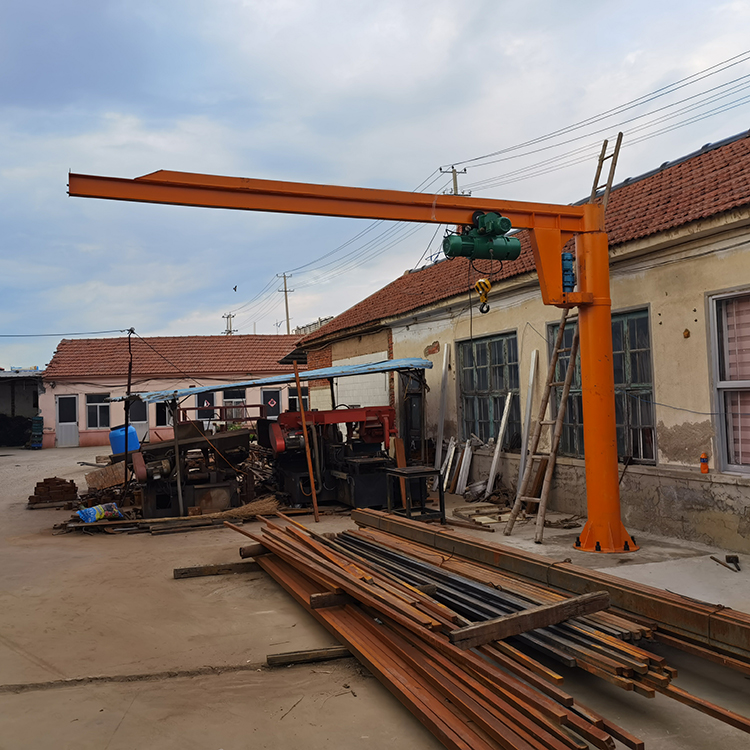 Railway freight station cantilever crane Industrial electric mobile column cantilever crane