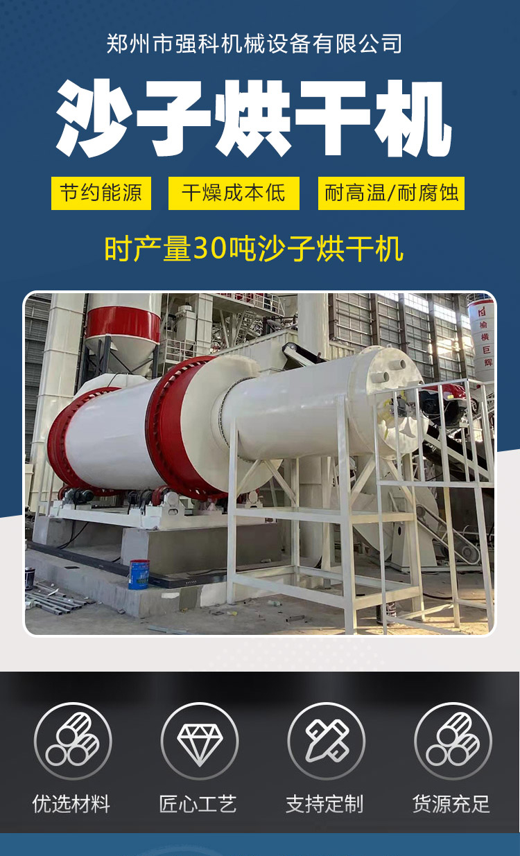 Three return drum type sand fryer, water-based sand quartz sand dryer, industrial salt coal slurry drying and dehydration machine