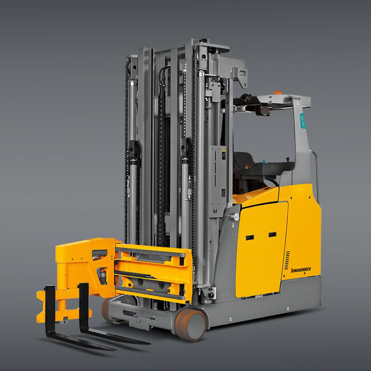 Electric three way forklift rental narrow channel rental imported second-hand car guide rail magnetic line navigation