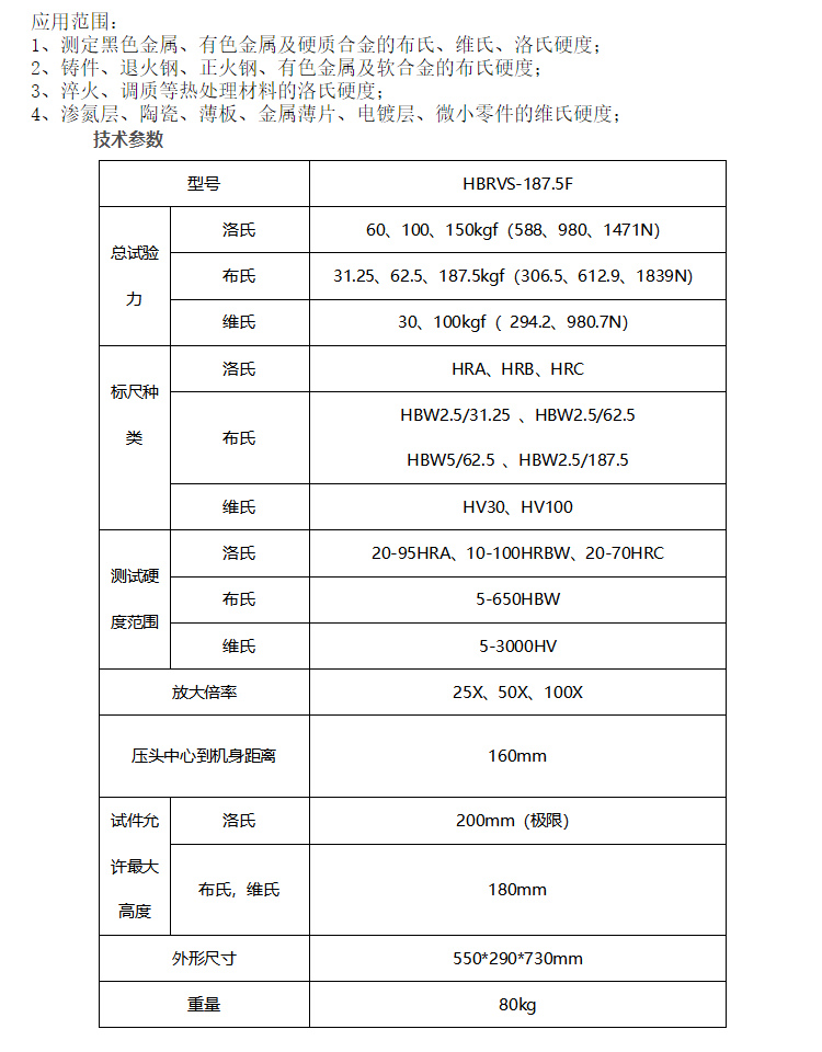 High measurement rate of HBRVS-187.5F touch screen digital display Brinell hardness tester