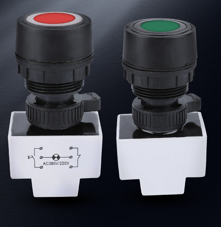 Explosion proof anti-corrosion start stop alarm device with light self resetting BD Bowl cut button