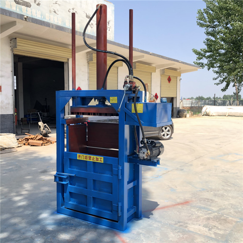 Double cylinder HD125 vertical woven bag baler, one machine multi-purpose ton bag feed bag baler