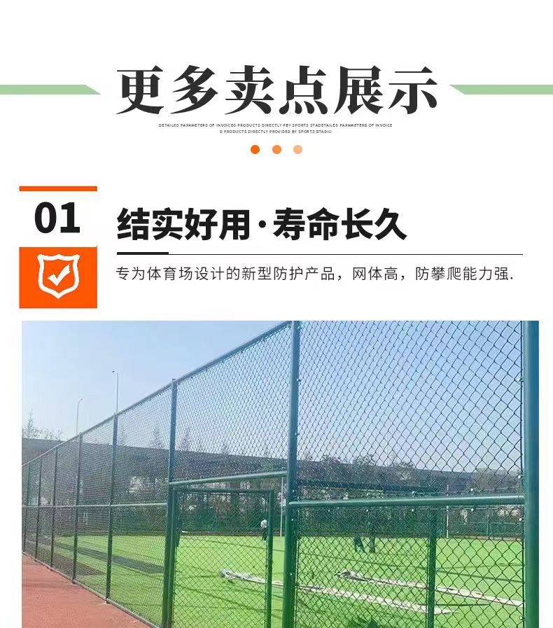 Xunxiao Impregnated Plastic Stadium Fence Corrosion Resistance School Playground Stadium Fence Sports Ground Fence