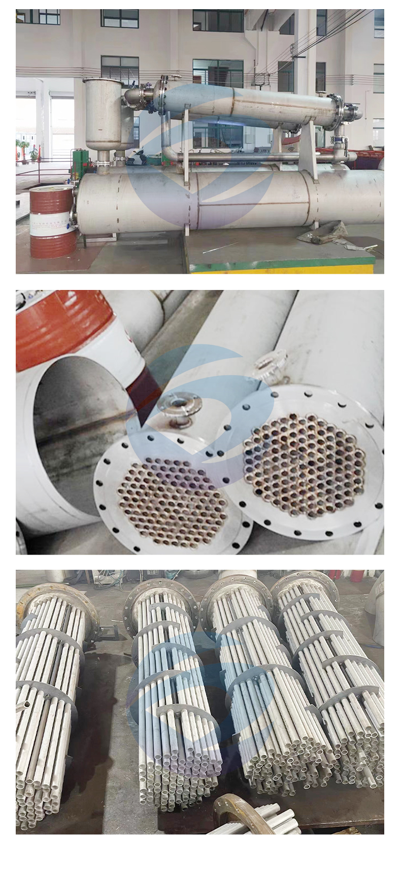 Stainless steel heat exchanger, tubular condenser, shell and tube heat exchange equipment customized by Dongrun