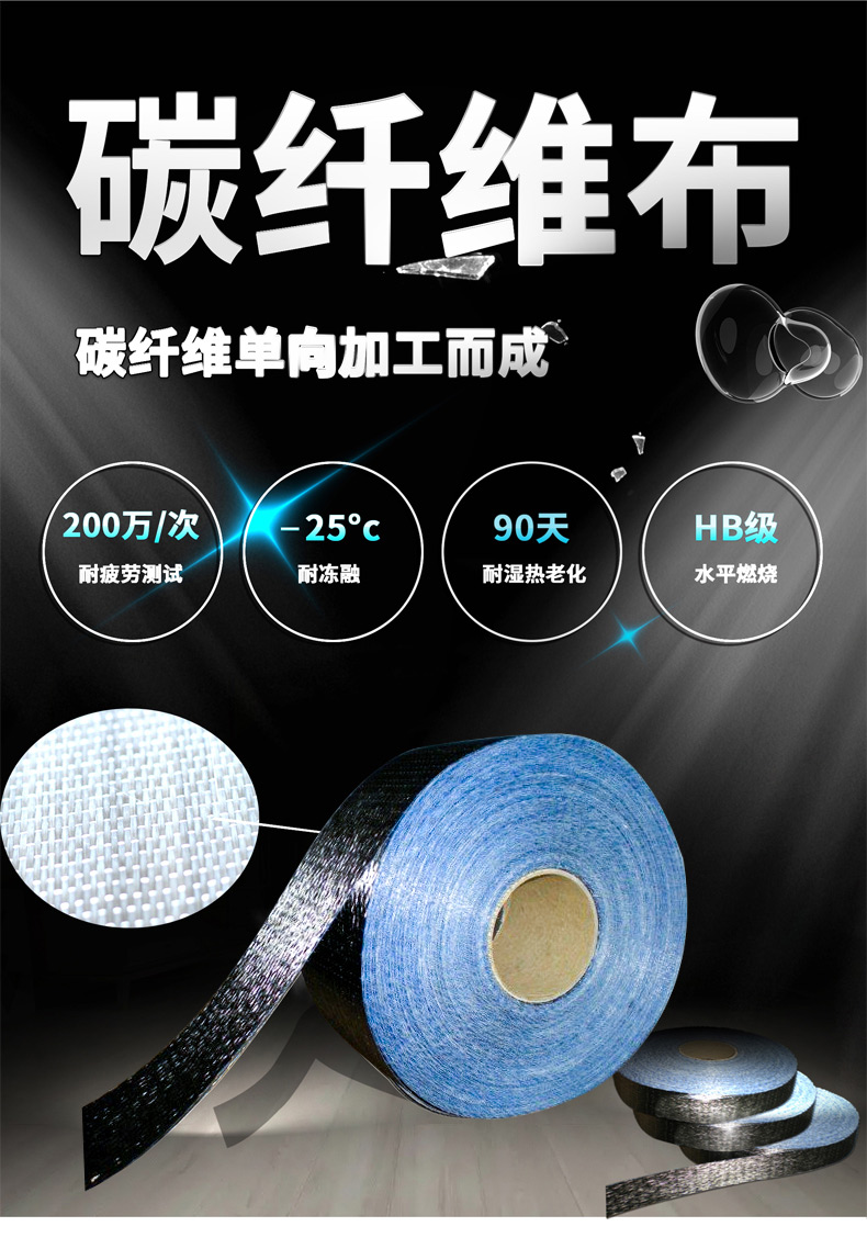 Supply 3K bidirectional twill carbon fiber cloth crack repair and reinforcement woven fabric manufacturer supply