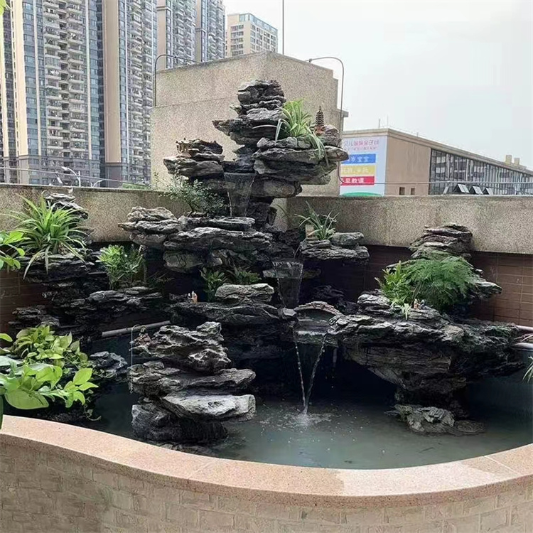 Garden landscape stone, natural quartz stone, courtyard rockery stone, sized fish pond, flowing water, bank and stacked stone