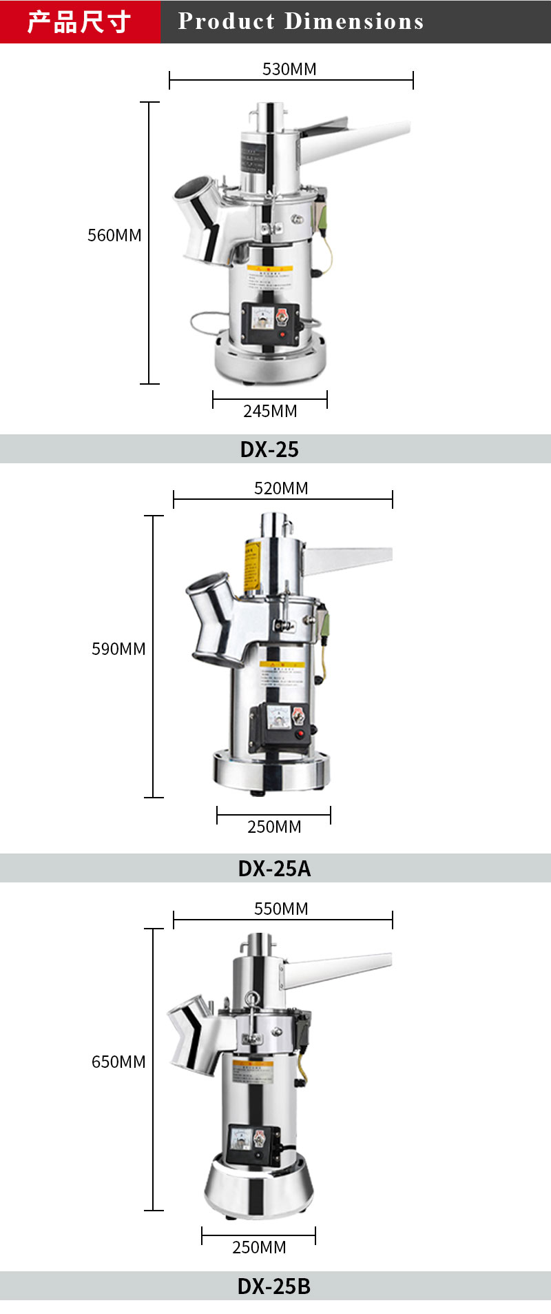 Daxiang DX-25 Continuous Feeding Pulverizer for Traditional Chinese Medicine, Five Grains, Miscellaneous Cereals, Spices, Chemical Raw Materials, Small Pulverizer