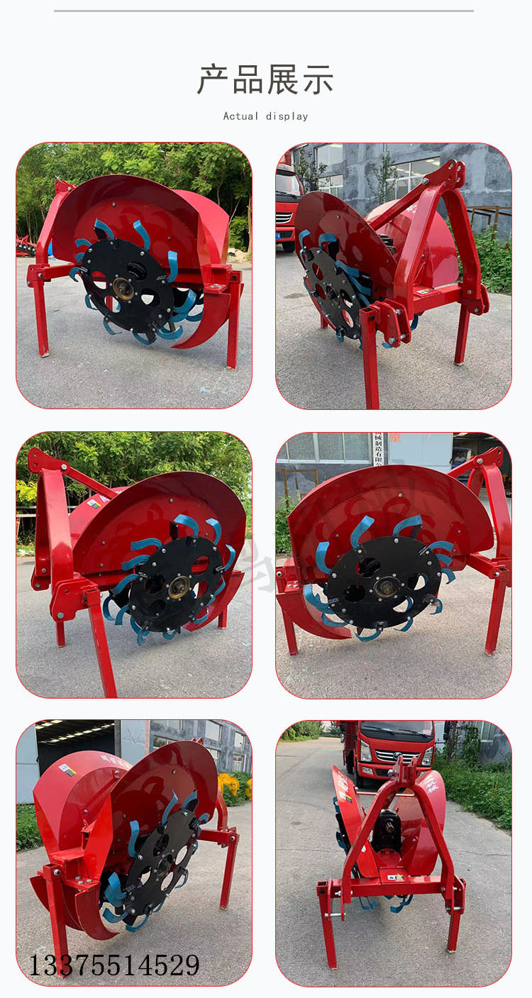 Agricultural trapezoidal trenching machine with four wheel tractor trenching machine for orchards