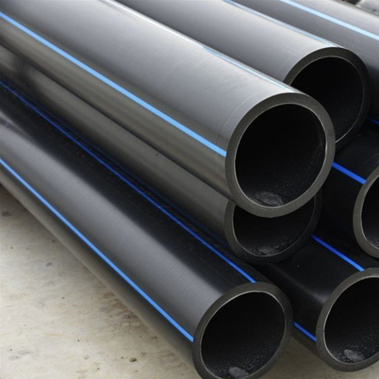 PE water supply pipe, solid wall tap water pipe, large diameter HDPE drag pipe, polyethylene black