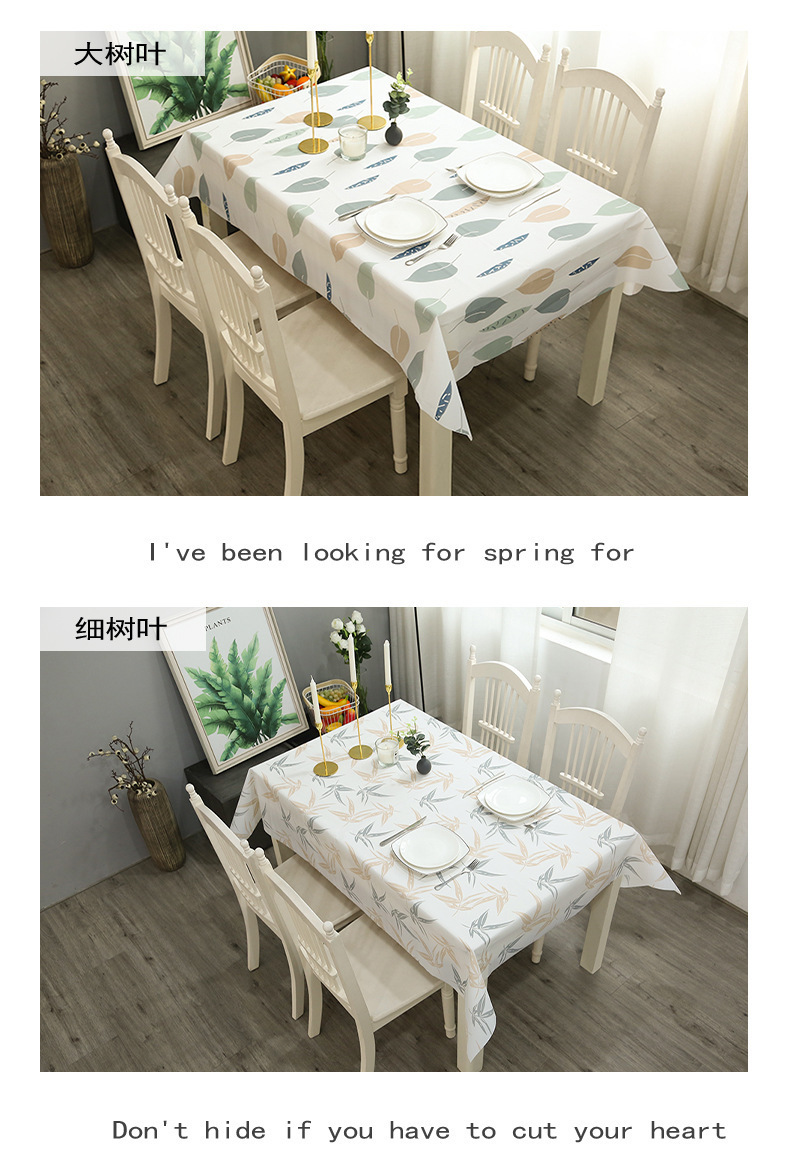 PEVA Home Nordic Style Tea Table Cloth Table Cloth Oil proof, Waterproof, and Anti fouling Table Mat ins Grid