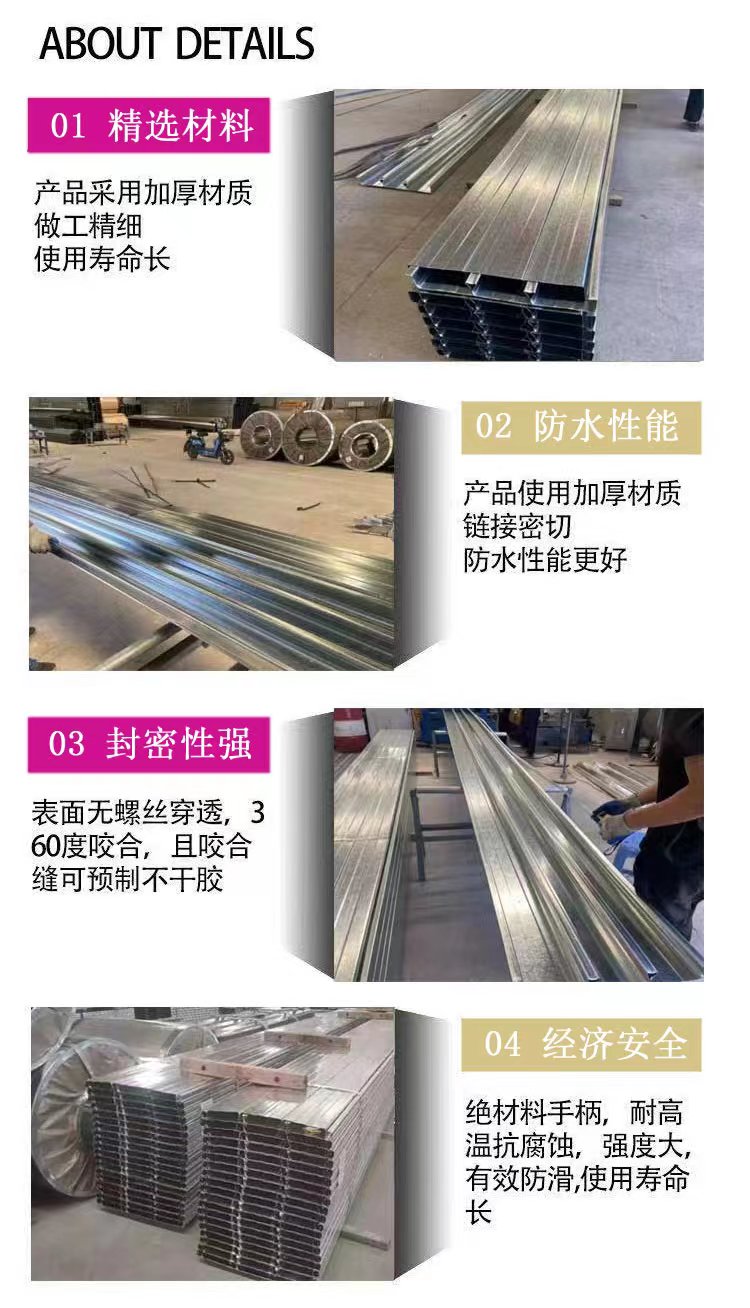 Profiled steel plate YX42-215-650 galvanized closed floor support plate thickness 1.0mm