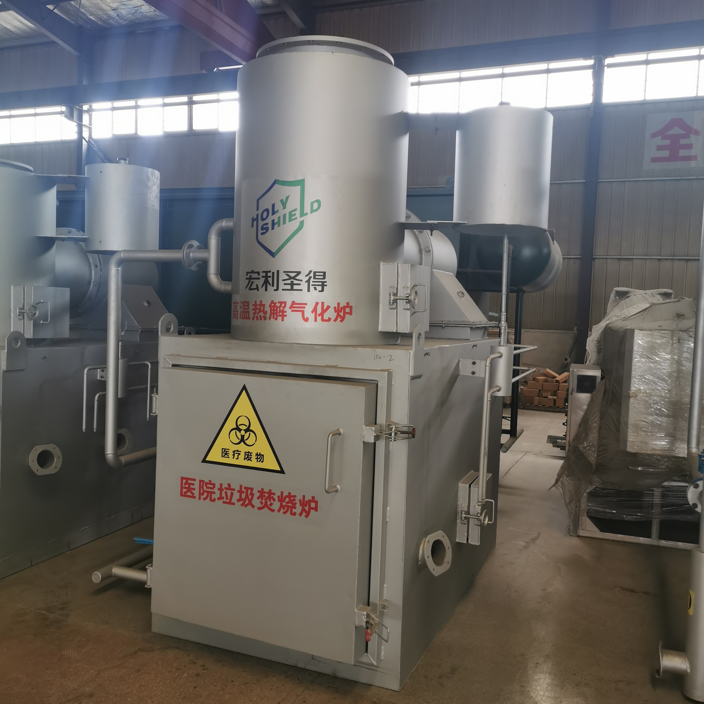 海外专用医院垃圾高温焚烧设备环保无黑烟 医废弃物焚烧炉生产厂家