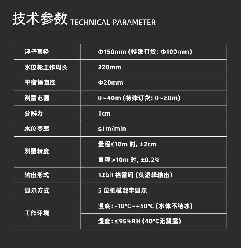 Float water level gauge, large range, high-precision water level measurement, flood forecasting, Yili Energy Technology