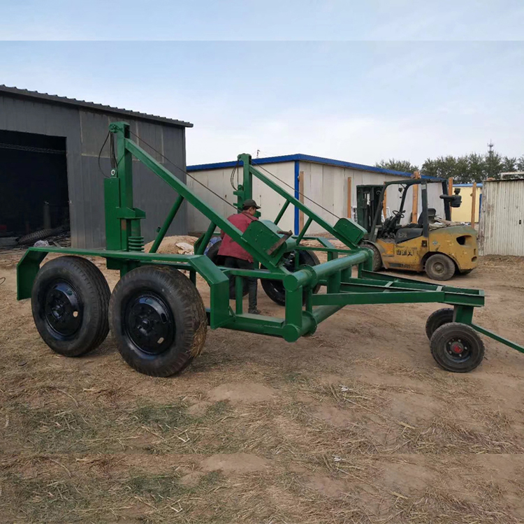 Cable payout truck with a 5-ton cable reel payout tractor is used for the transportation and deployment of cable reels