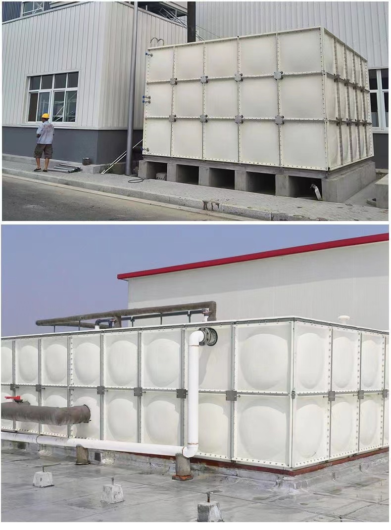 Finished fiberglass water tank square combination fire and civil defense living box insulation SMC molding