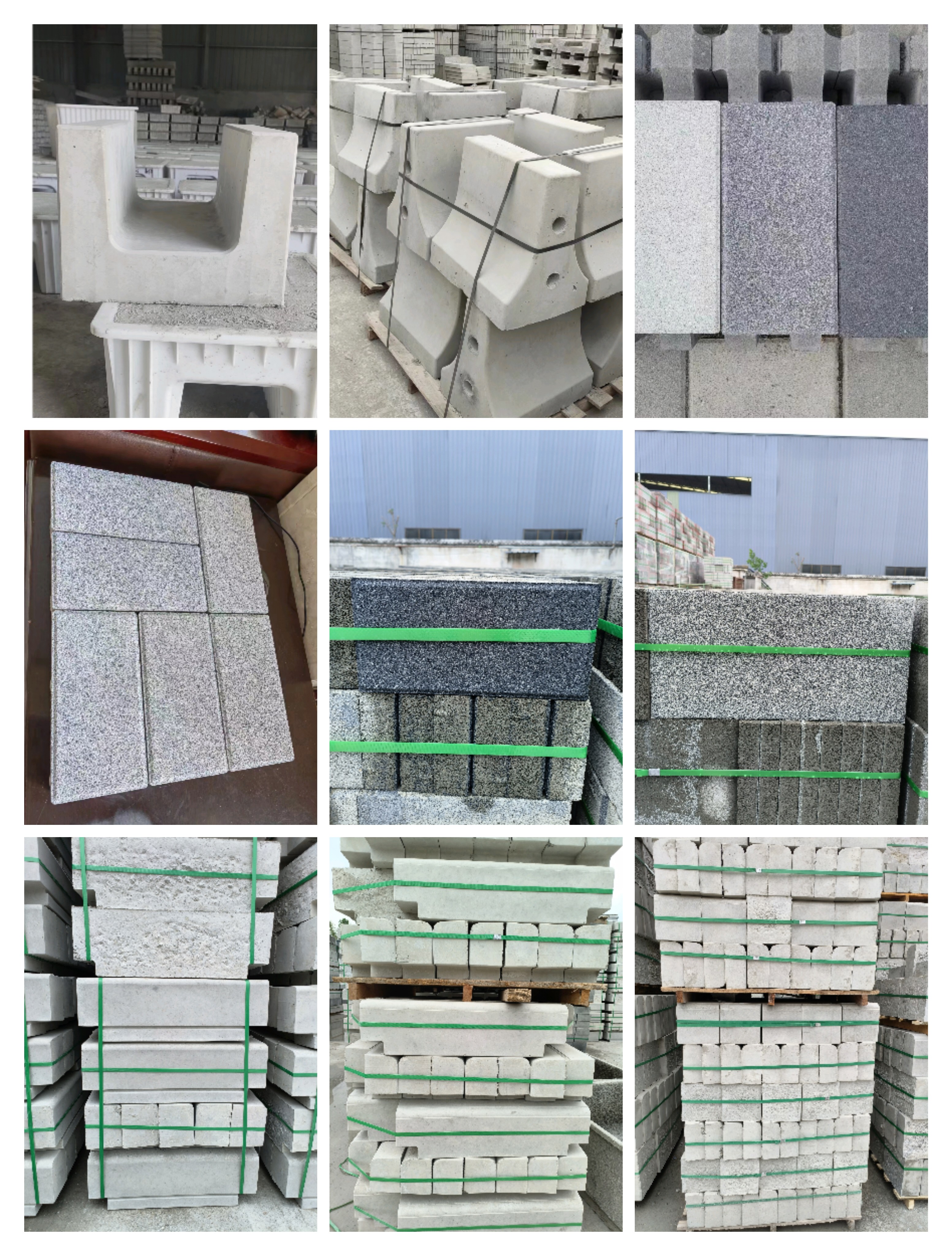 Hexagonal slope protection brick module brick well, splayed grass planting brick, tactile paving brick, tree enclosure, stone well cover