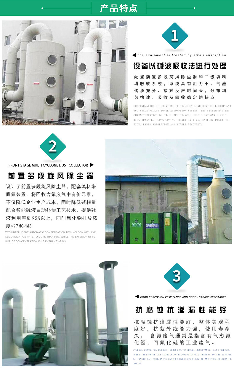 Stainless steel spray purification tower spray tower waste gas treatment equipment acid mist purification washing tower desulfurization and dust removal