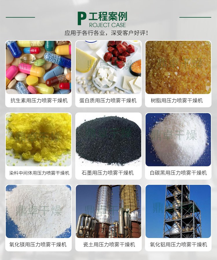 Dingzhuo supply dryer pressure spray dryer Aluminium silicate magnesium powder spraying pressure drying equipment