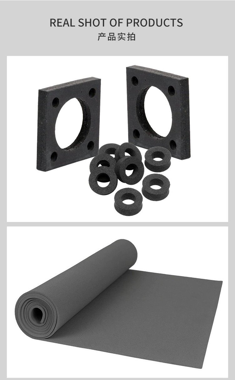 3mm thick flame-retardant closed cell EPDM foam for buffering and vibration isolation, single sided adhesive, EPDM foam