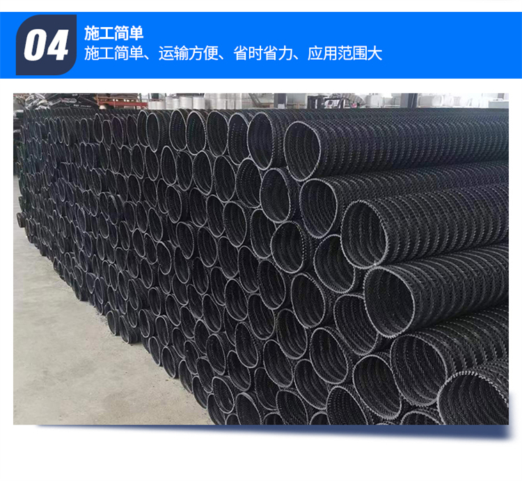 HDPE hard permeable pipe for landscaping and greening Hard water pipe for road and railway construction Foundation drainage and compression resistance