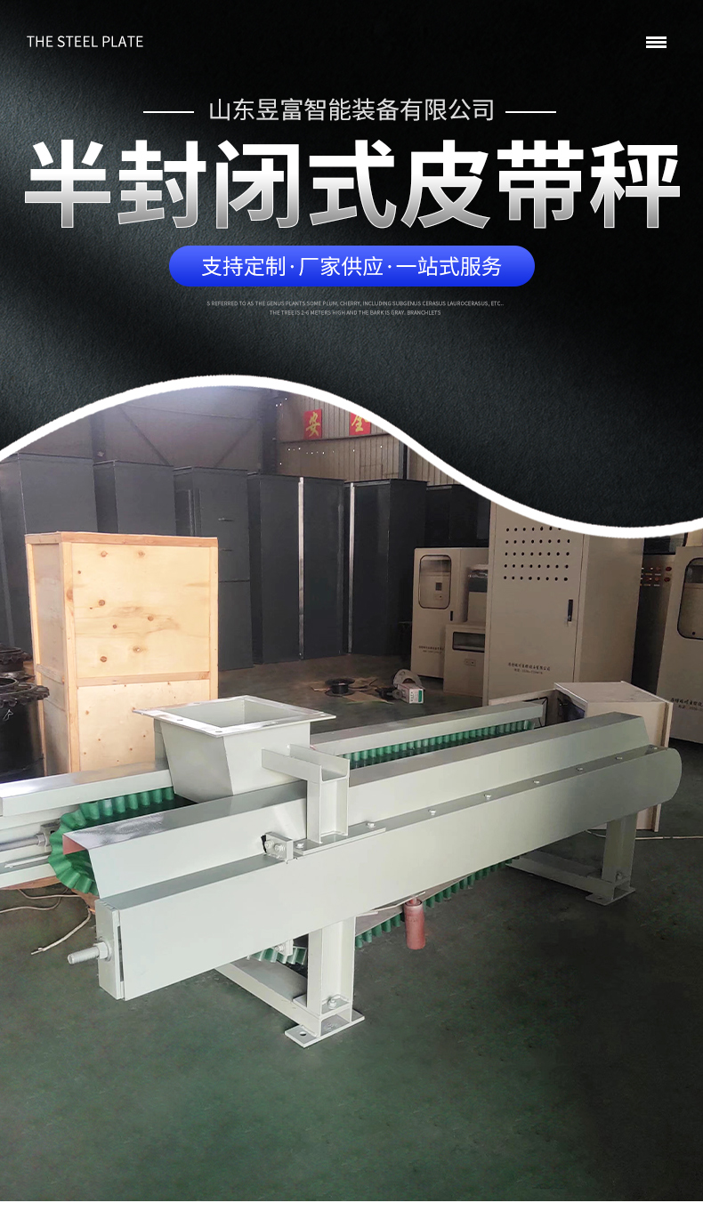 Semi enclosed belt scale feeder high-precision belt scale belt conveyor for coal mine cement