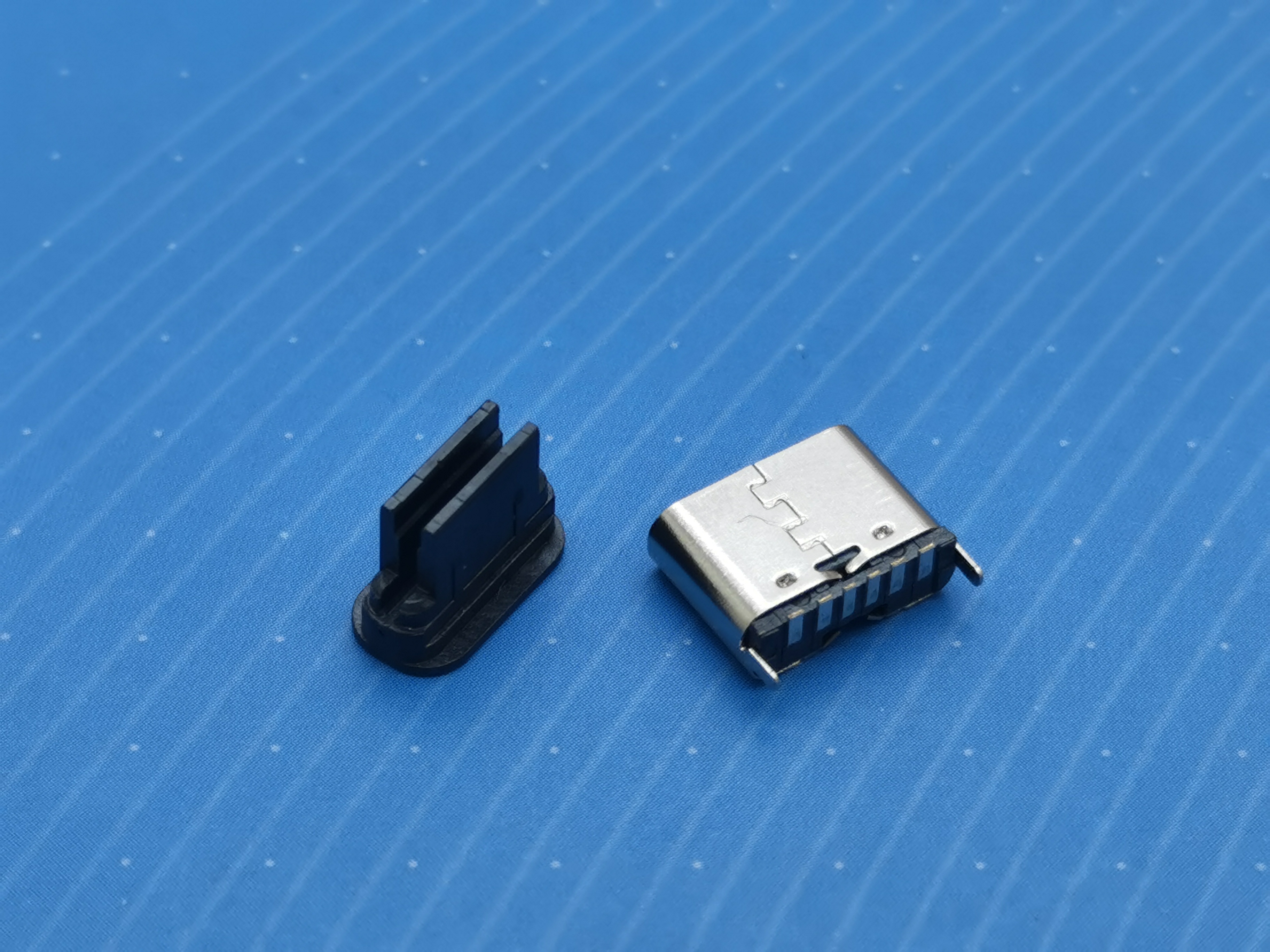 Xinfenglei USB connector TYPE C 6P female seat 180 degree SMT H=6.5 mobile phone interface