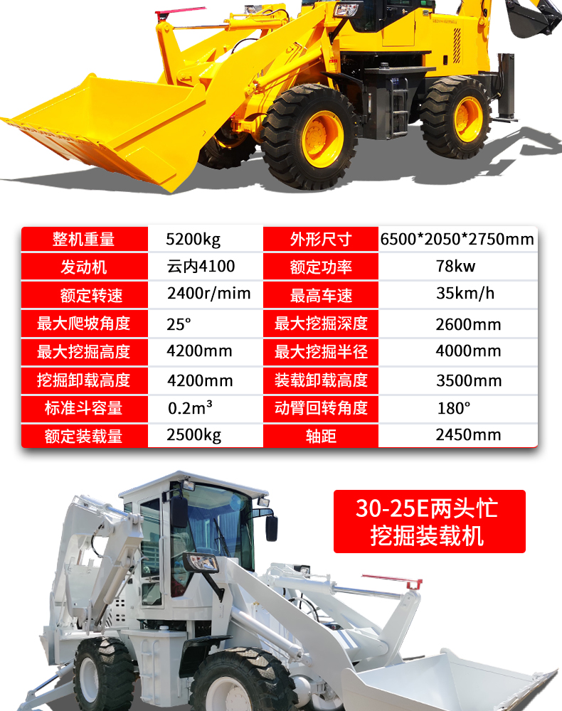 Export type QY388 two end busy excavation loader, backhoe hook machine, four-wheel drive wheel type wood grabber for garden engineering