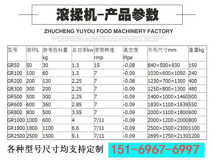 100 type rolling and kneading machine, fully automatic suction and pickling machine, vacuum rolling and kneading machine, Ranxiang