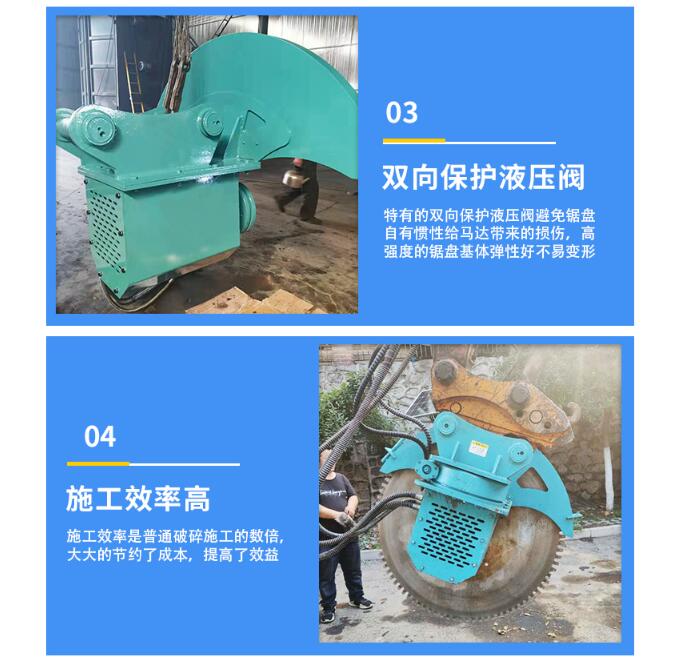 Excavator rock saw, hydraulic disc saw, mountain saw, rock cutting saw