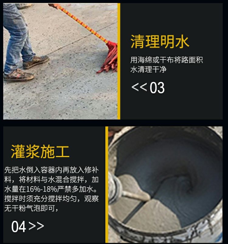 Wanji Road Rapid Repair Material for High and Low Speed Highway Toll Station Concrete Pavement Sanding and Peeling Repair