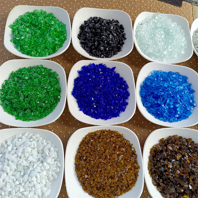 Handicrafts glass beads artificial stone garden landscape decoration Aquascaping colored glass sand Trinitite