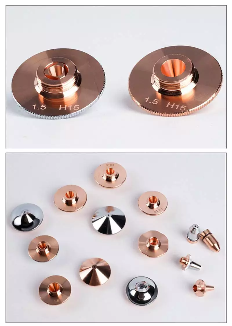 Fiber laser cutting nozzle red copper 32 28 single and double layer cutting head Seno Intelligent