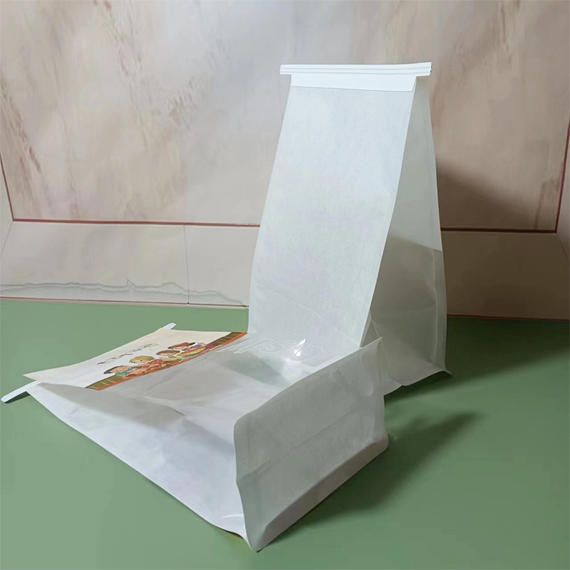 Toast window opening bag, transparent white kraft paper bag, baking food sealing bag, iron wire rolled edge sealing bread bag