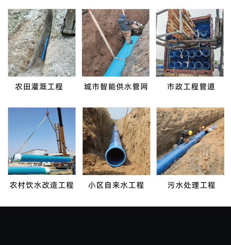 Dongli Brand PVC High Impact Water Transmission Pipeline PVC Water Supply Pipe PVC-UH Water Supply Pipe Support Customization