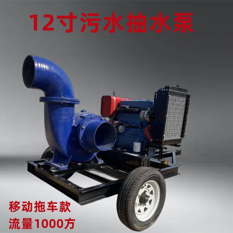 12 inch caliber drainage pump, 30 kW motor mixed flow pump, frame type flood prevention pump, farmland irrigation centrifugal pump