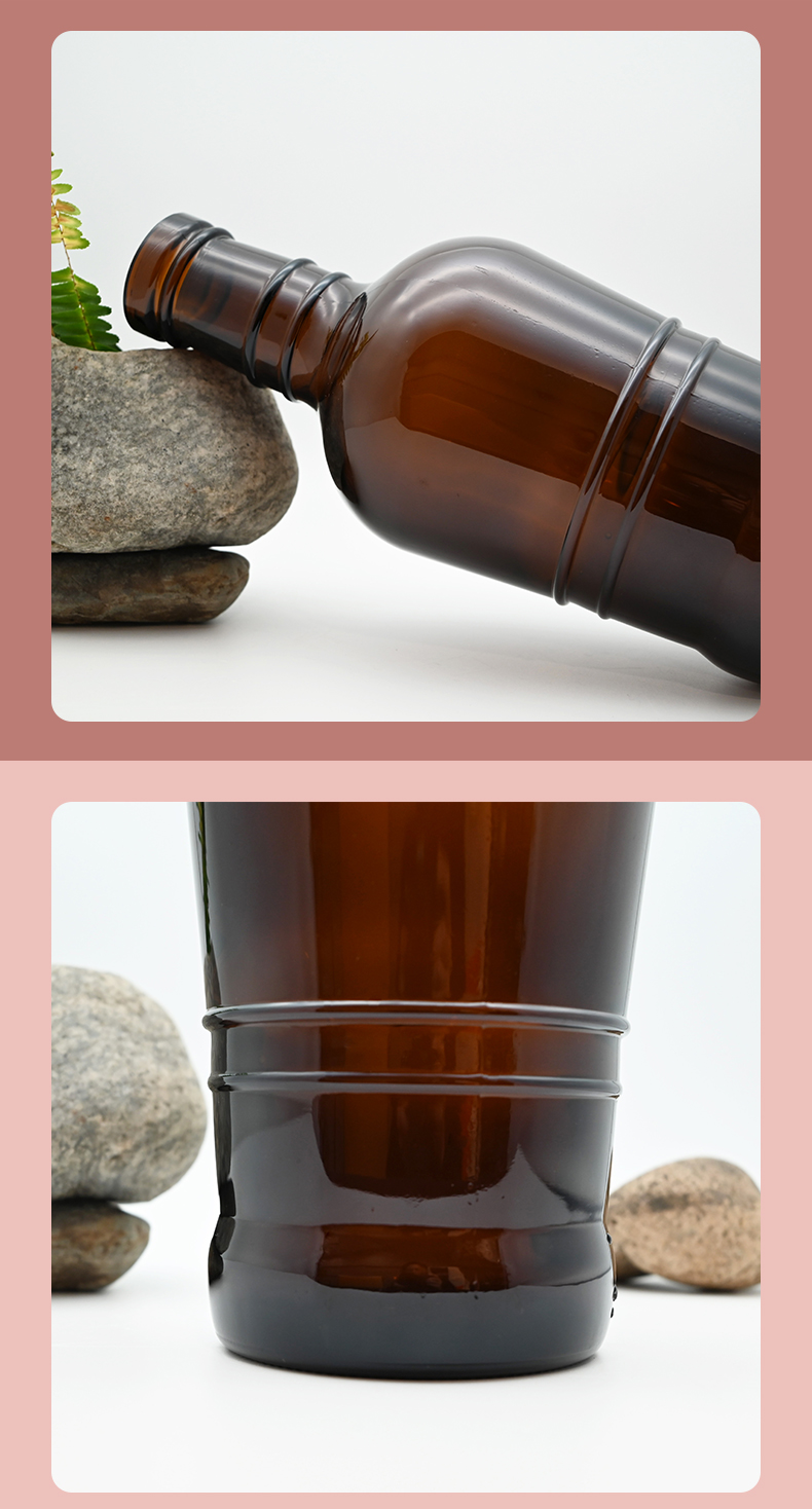 The glass manufacturer provides brown beer bottles, glass beverage bottles, transparent craft bottles, and brown glass bottles