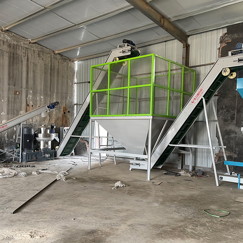 After sales of the manufacturer of the biomass particle conveyor belt production line for conveying equipment, materials, finished products, and feeding machine warehouse